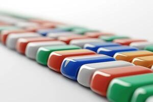 Colorful Interactive Buttons Representing Inclusive Digital Communication and Connectivity Across Cultures photo