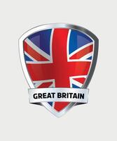 national flag of Great Britain in the blazon vector