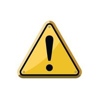 yellow triangle warning exclamation mark vector