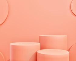 Abstract pink geometric background or simple modern template for pallet 3d illustration photo