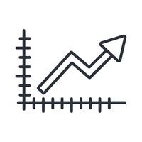 chart line icon line style vector