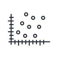 chart scatter icon line style vector