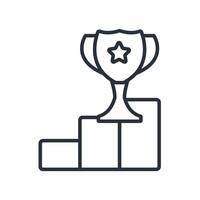 reputation icon line style vector