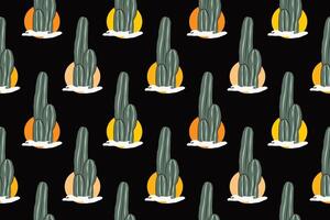 Cactus pattern seamless pattern cactus fabric pattern natural style suitable for various prints scarves clothing cushions packaging water bottle pattern V5. vector