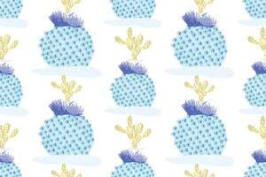 Cactus pattern seamless pattern cactus fabric pattern natural style suitable for various prints scarves clothing cushions packaging water bottle pattern V2. vector