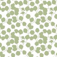 Seamless pattern with eucalyptus leaves. Floral background. Repeating print for fabrics, greeting cards, wallpapers, gift wrapping paper, web page etc. vector