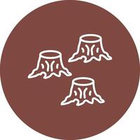 Stump Functional Flat Style vector