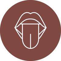 Tongue Detailed Line Sketch vector