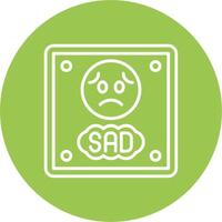 Sad Bright Flat Element vector
