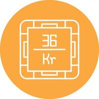 Krypton Outlined App Visual vector