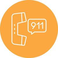 911 Call Bold Web Icon vector