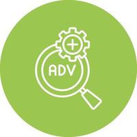 Advanced Search Subtle Shadow Icon vector