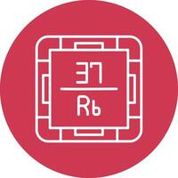 Rubidium Mono Icon Symbol vector