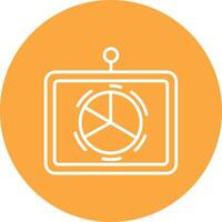 Pie Chart Subtle Shadow Icon vector