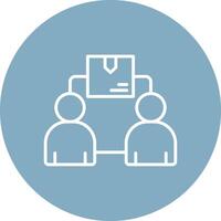 Employees Handcrafted Digital Icon vector