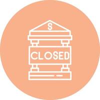Closed Line Style Symbol vector