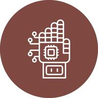Robotic Hand Digital Abstract Form vector