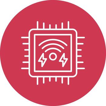 Processing Outlined App Visual vector