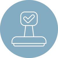 Approved Thin Line Design vector