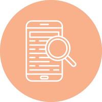 Mobile Search Sharp Edge Symbol vector