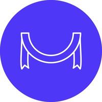 Colored Circle Ribbon UI Toolkit Element vector