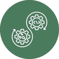 Devops Interactive Icon Badge vector