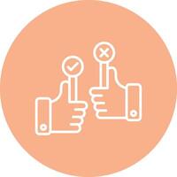 Yes Or No Clean Shape Symbol vector