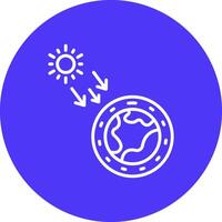 Ozone Layer Thin Line Design vector