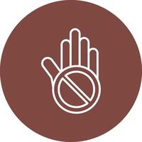Objection Mono Icon Symbol vector
