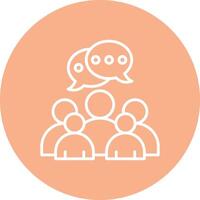 Team Work Outlined App Visual vector