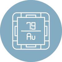 Gold Mono Icon Symbol vector