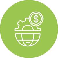 Global Services Bold Web Icon vector