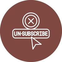 Unsubscribe Mono Icon Symbol vector