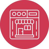 Online Shop Frame Icon vector
