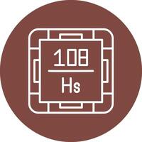 Hassium Conceptual Line Work vector