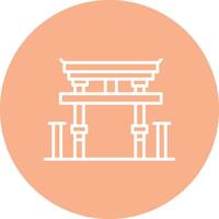 Torii Gate Crisp Flat Art vector