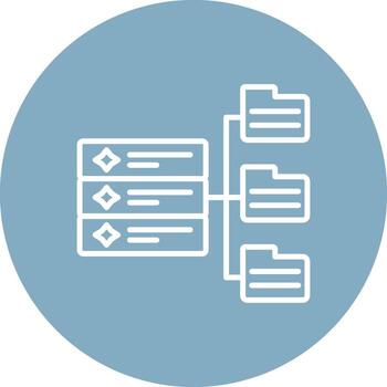 base de datos sencillo línea bosquejo vector