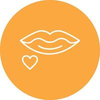 Lips Outline Graphic Design vector