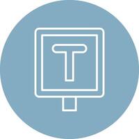 T Junction Coded Design Graphic vector