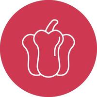Bell Pepper Outlined App Visual vector