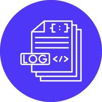 Log File Responsive Icon Badge vector