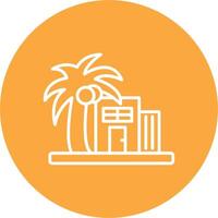 Resort Lined Visual Concept vector
