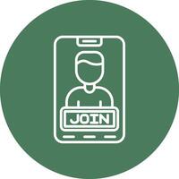 Join Subtle Shadow Icon vector