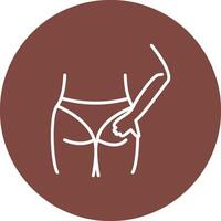 Buttocks Thin Line Design vector