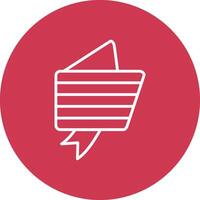 Folded Ribbon Mobile App Graphic vector