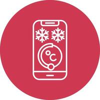Ambient Temperature Sensor Bold Web Icon vector