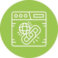 Link Subtle Shadow Icon vector