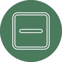 Minus Sharp Edge Symbol vector
