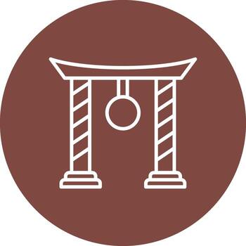 Torii Gate Simple Line Sketch vector