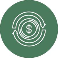 Return On Investment Clean Grid Icon vector